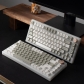 8008 White Grey 104+7 GMK ABS Doubleshot Double Shot Keycaps for Cherry MX Mechanical Gaming Keyboard
